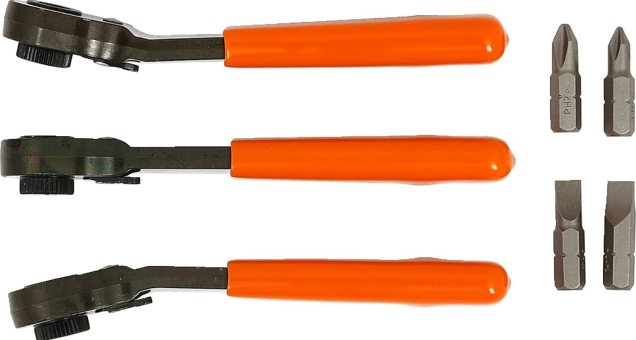 Lang Tools, mini ratcheting bit wrench. Fine tooth, 110 mm