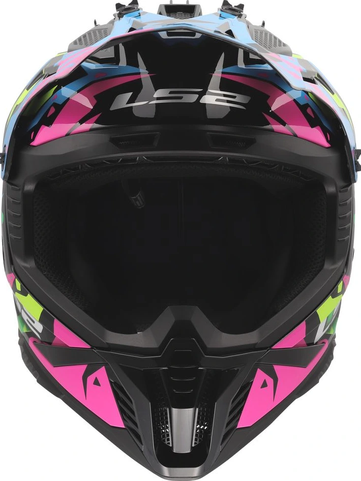LS2 MX708 FAST II GROTESK Helmet - 3XL, Purple Orange