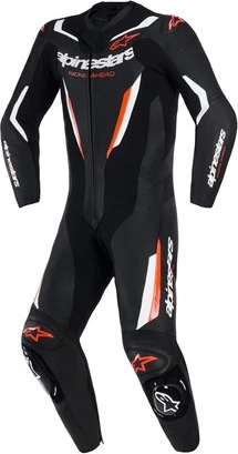 Alpinestars Leather suit 1PCS GP Force V2 Black/White/Fluo Red, 48