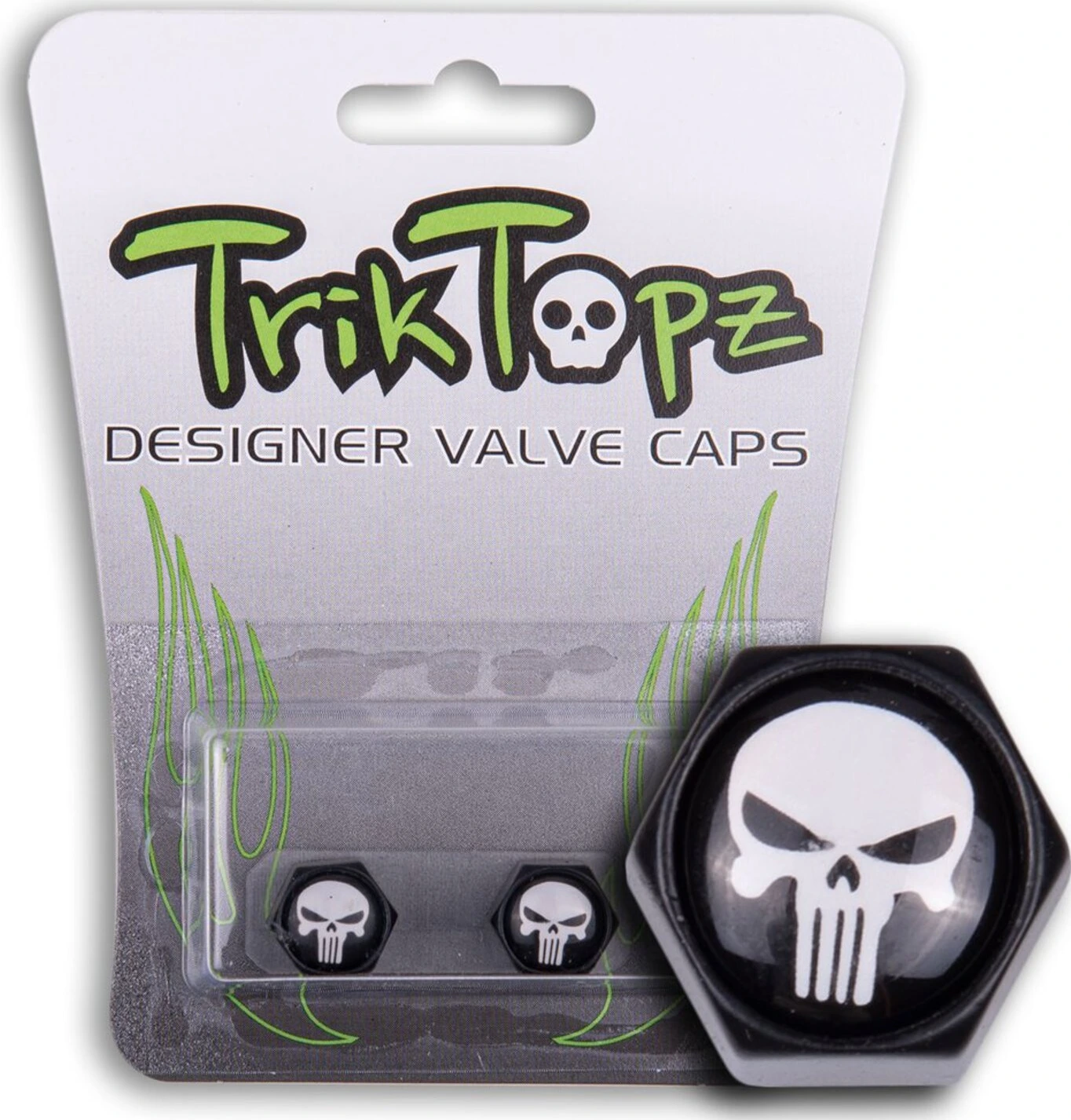 Trik Topz, Block Skull vārstu cepurītes. Melna/balta