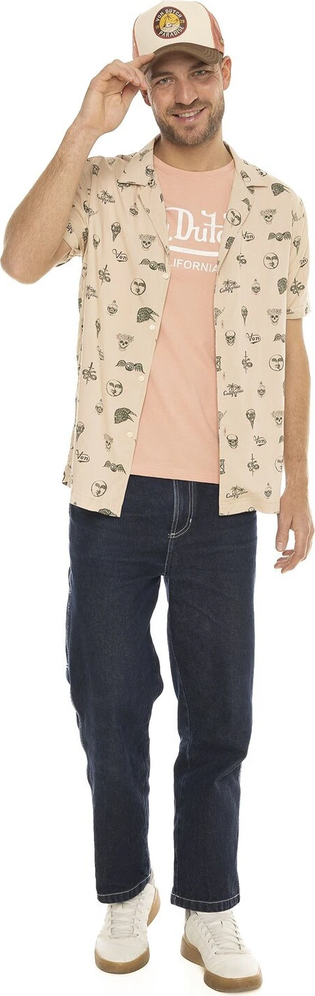 Von Dutch Iso shirt, Cream, M
