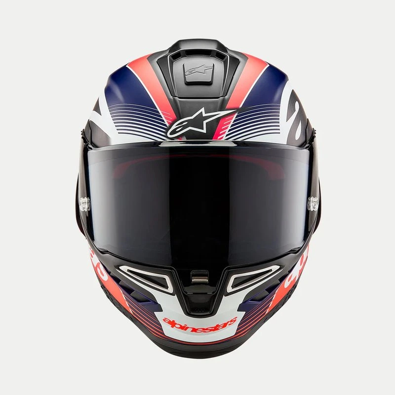 Alpinestars Helmet Supertech R10 Team Black/Carb/Blå/White, XS