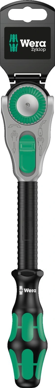 Wera Zyklop speed ratchet 1/2" drive, Green, 277 mm
