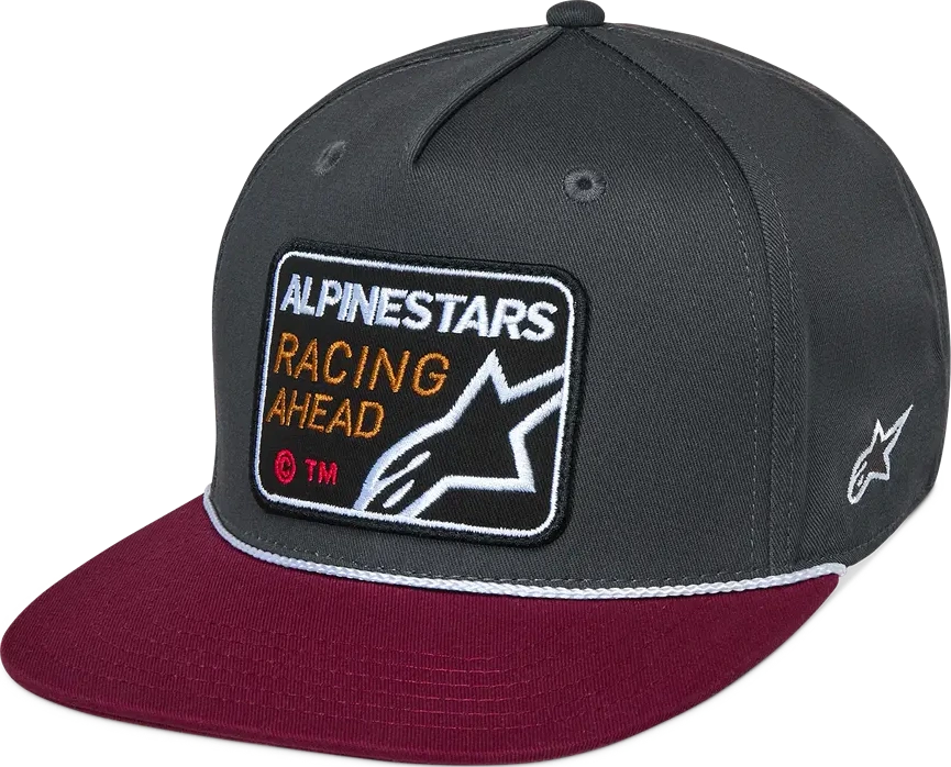 HAT FLT BILL SNAPBACK INTUITIVE GREY/RED OS