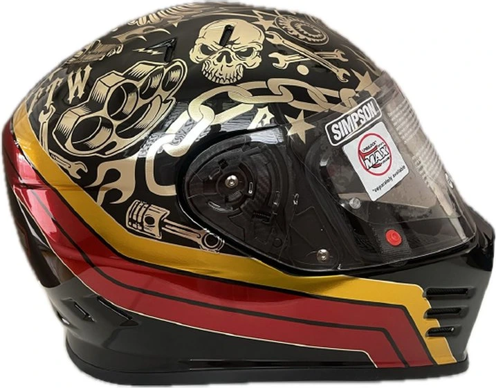 SIMPSON Helmet Venom Tatoo black/chrome, S