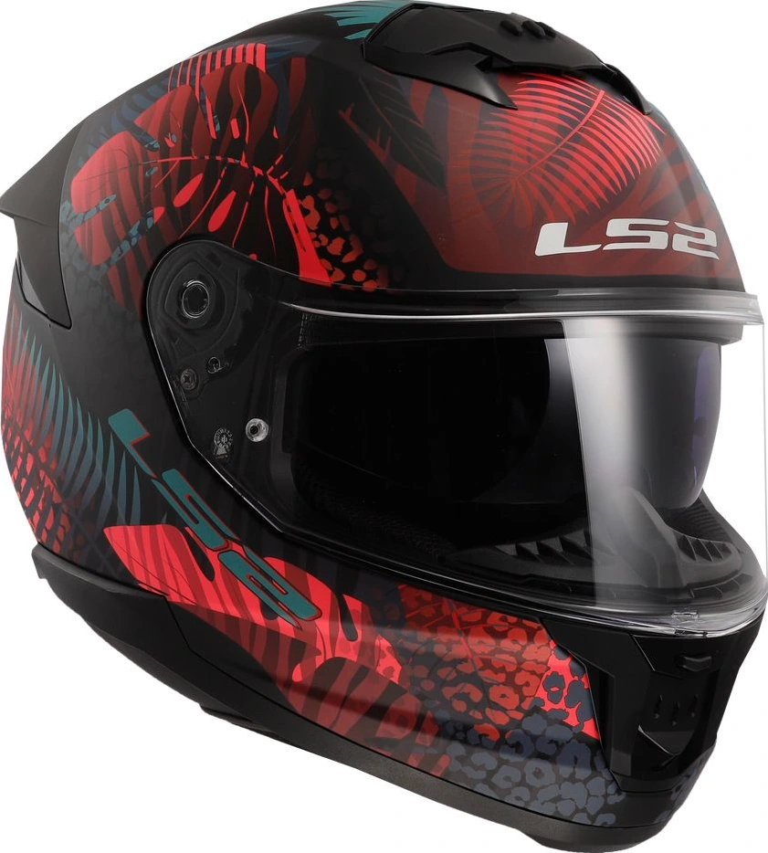 LS2 FF808 STREAM II JUNGLE helmet - 2XL, Matt Black Pink Blue