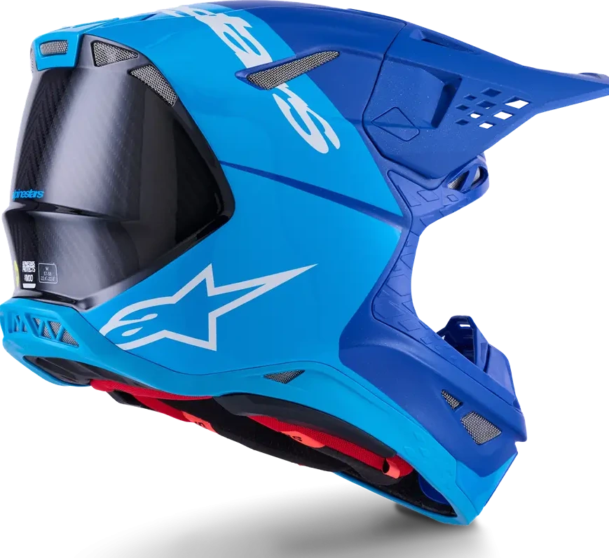 HELMET S-M10 FLOOD BLUE/BLK-CARB XS
