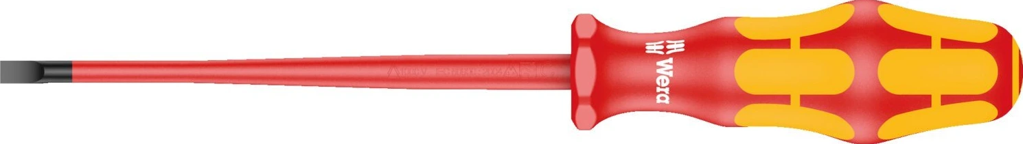 Wera screwdriver VDE Insulated for Slotted screws, Red, 125 mm