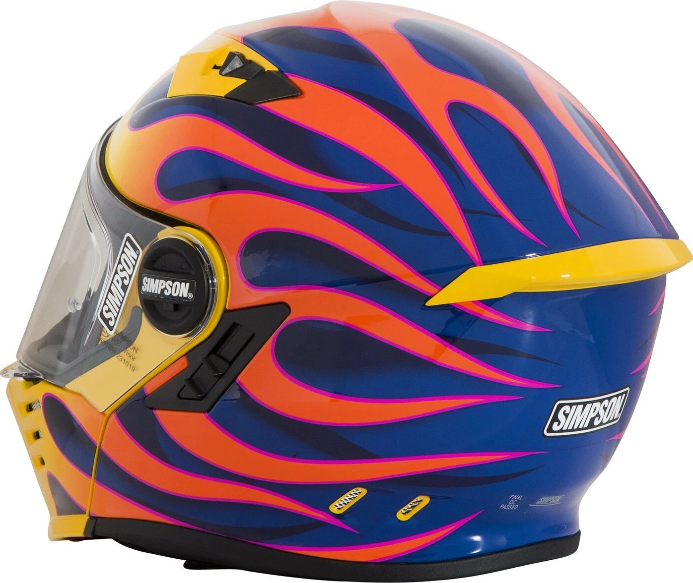 S — Simpson Darksome Wildfire helmet, Orange, Gloss, S