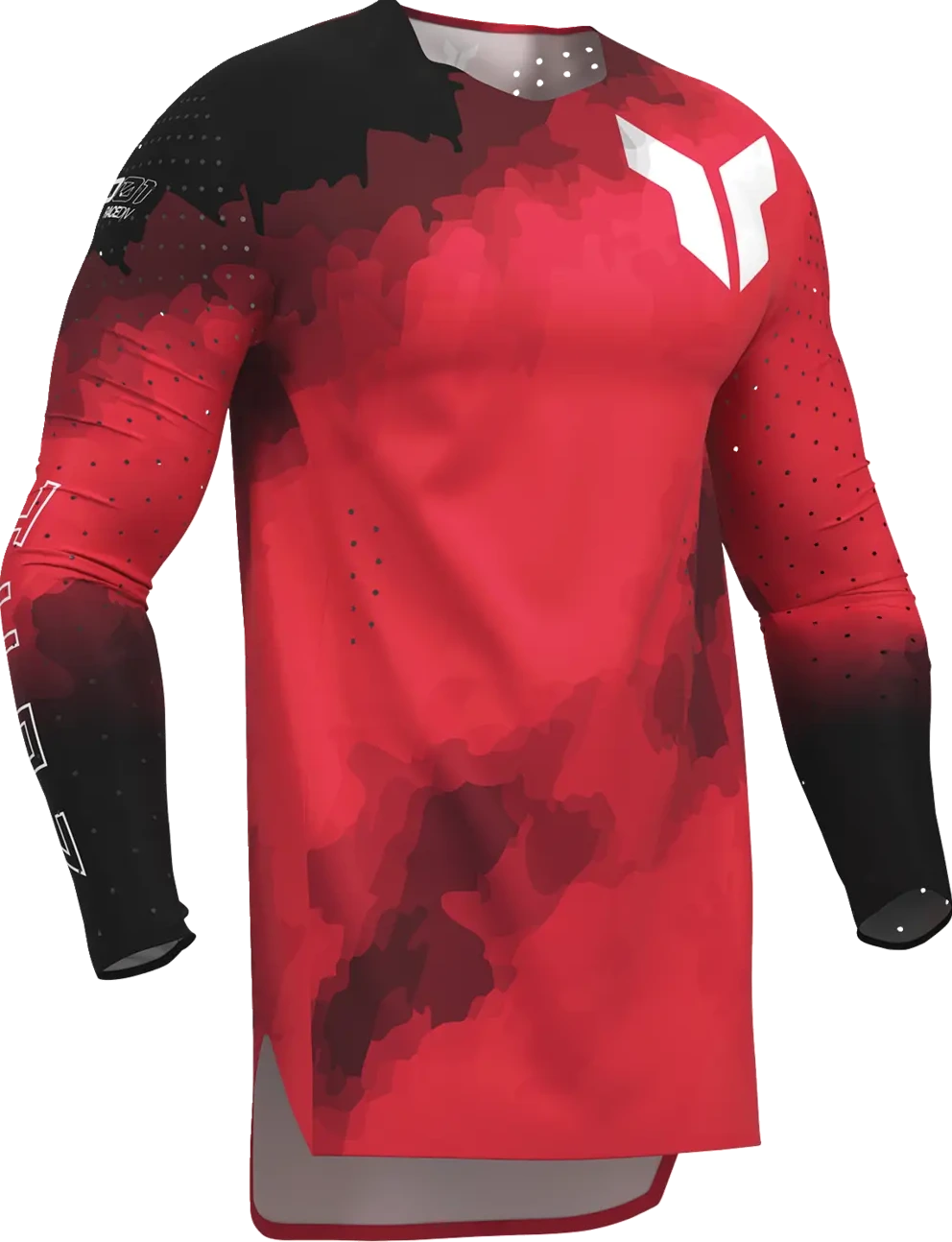 JERSEY SPORTMODE CARBON BK/RD S