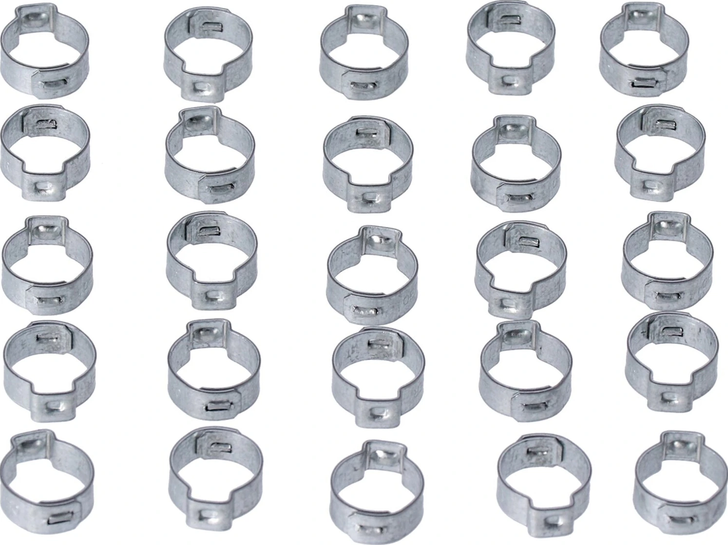 Crimp hose clamp, 5/8 (16.00mm) ID. Zinc