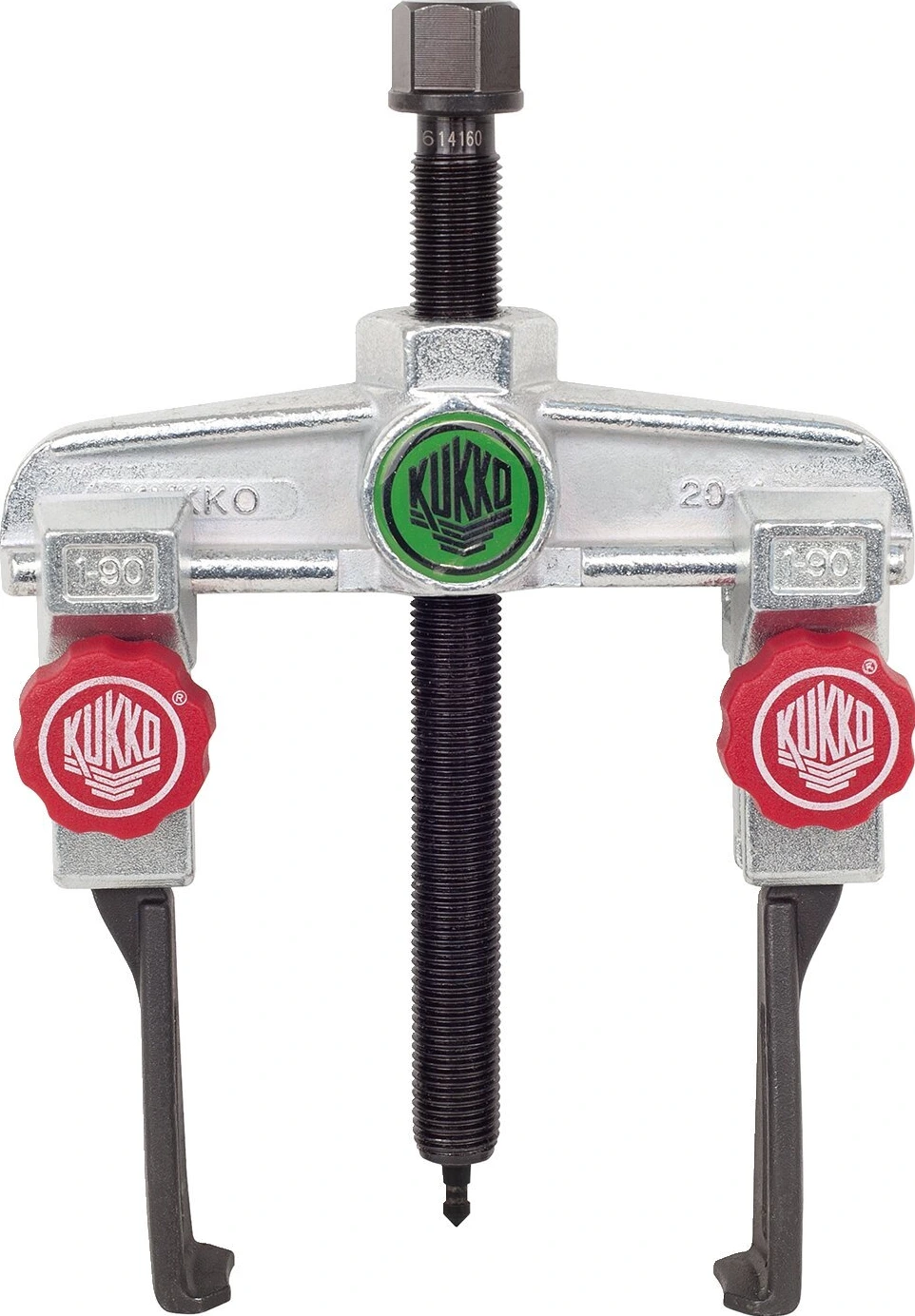 Kukko, gear puller with 2 quick adjusting arms. Narrow, 100 mm