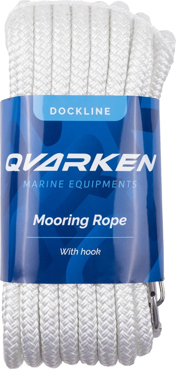Qvarken Mooring Rope Dockline with hook 10mm 6m white