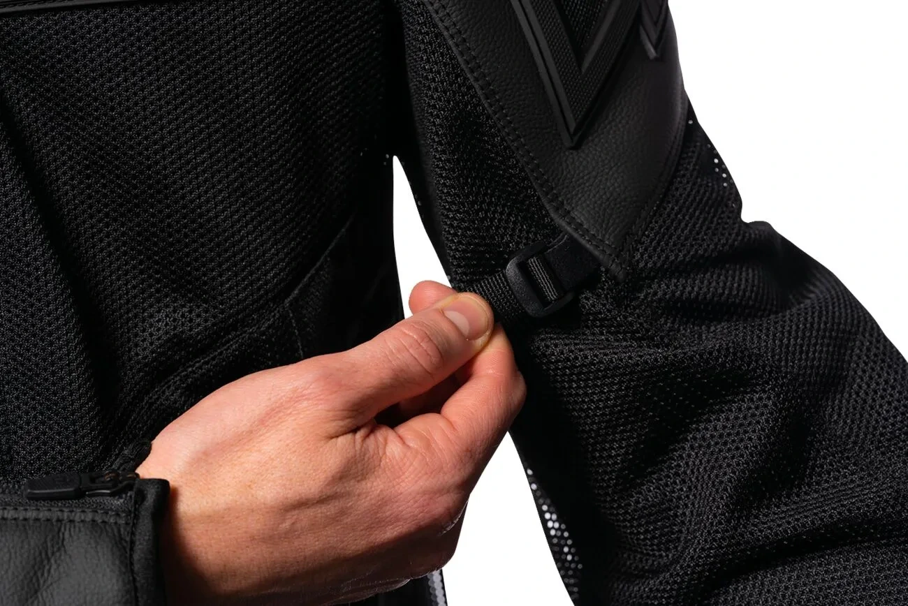 JACKET MESH AF LEATHER CE BLACK SM