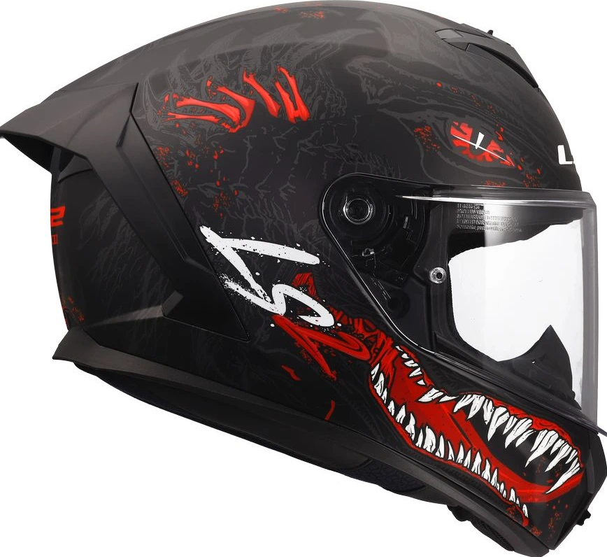 LS2 FF820 RAPID III KAIJU 2 Helmet - Black Red White, 3XL