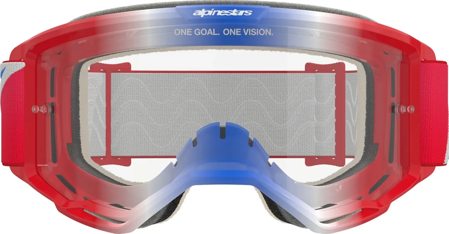 GOGGLE VISION 5 CORP RED/WT/BL CLEAR
