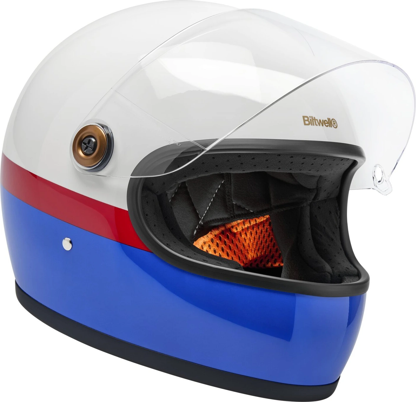 Biltwell Gringo S helmet gloss RWB, White