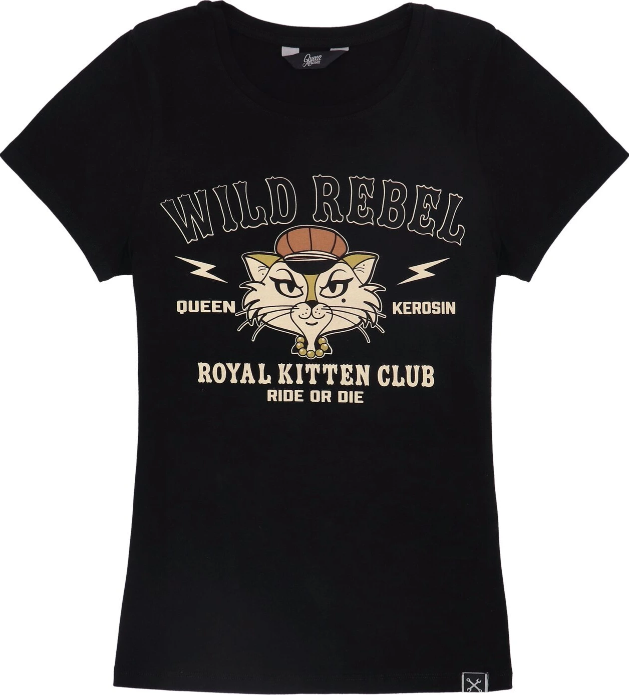 Queen Kerosin Royal Kitten Club t-shirt, Black, XL