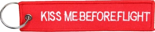 Kiss Me Before Flight keychain