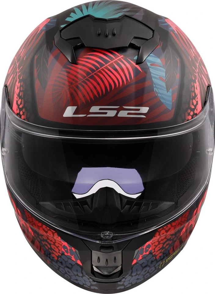 LS2 FF808 STREAM II JUNGLE helmet - 2XL, Matt Black Pink Blue