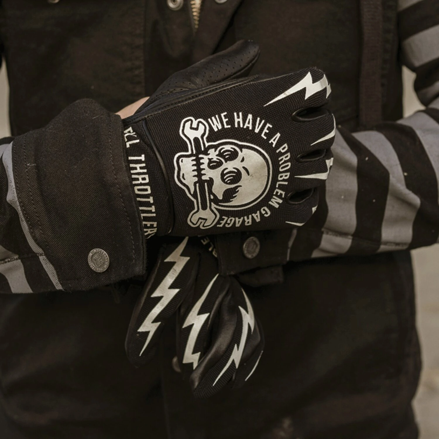 Holy Freedom Tools gloves, Black, white, L