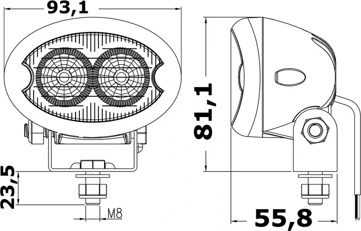 Osculati LED Roll-Bar Beam Light 4.5W