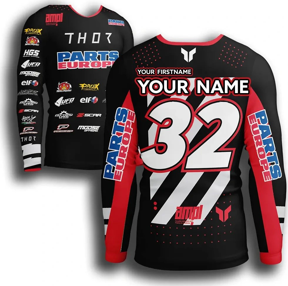 JERSEY LAUNCHMODE FUTURA BLK/RED S PE AMPL