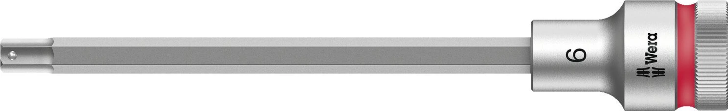 Wera Zyklop 1/2" Hex socket bit with holding function, 6 mm, Chrome