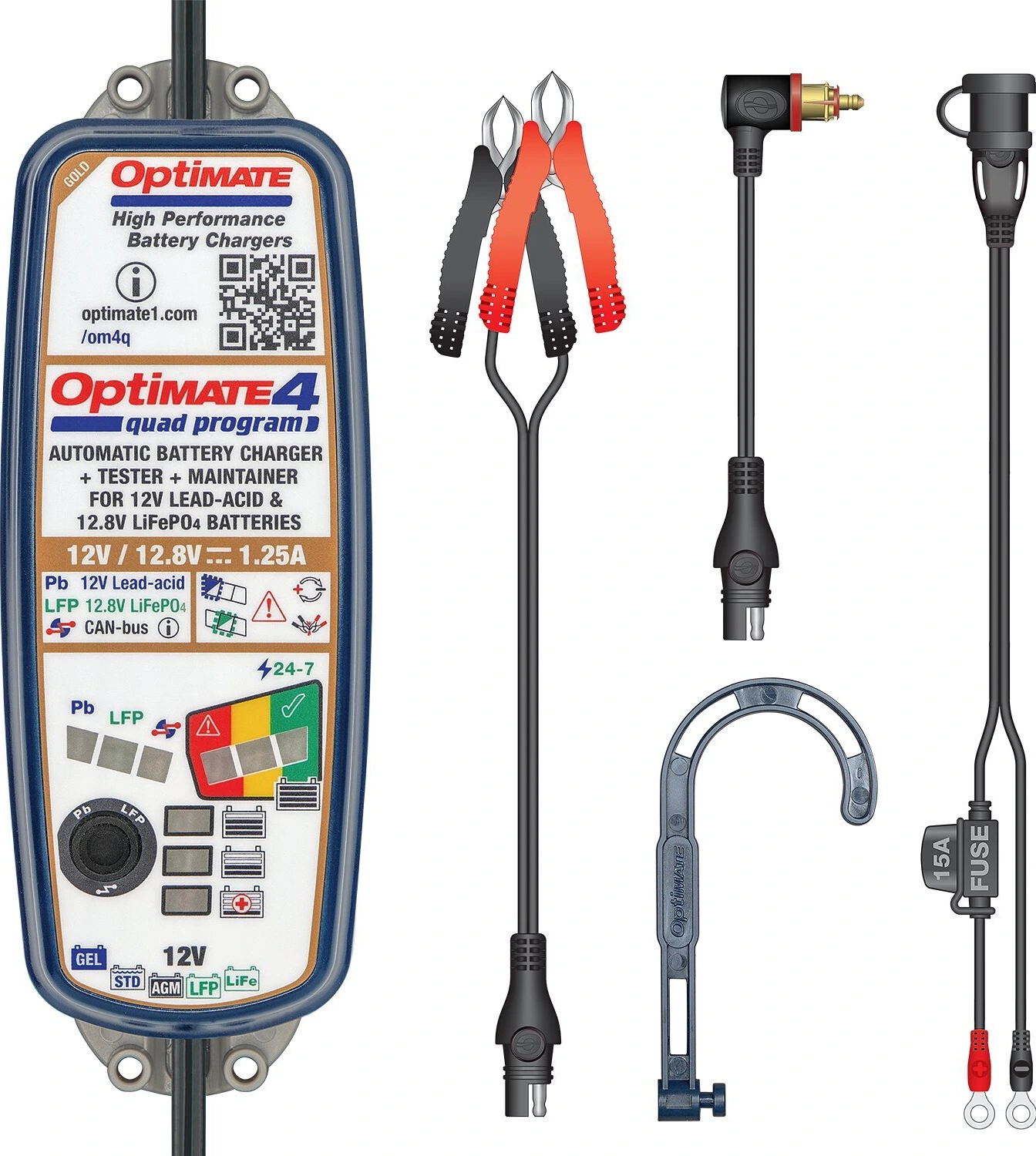 Tecmate, OptiMATE 4 Quad Program 12V battery charger