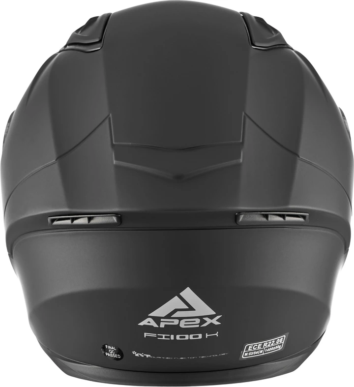 APEX Helmet FI100 Solid matt black JNR YS 51-52 cm