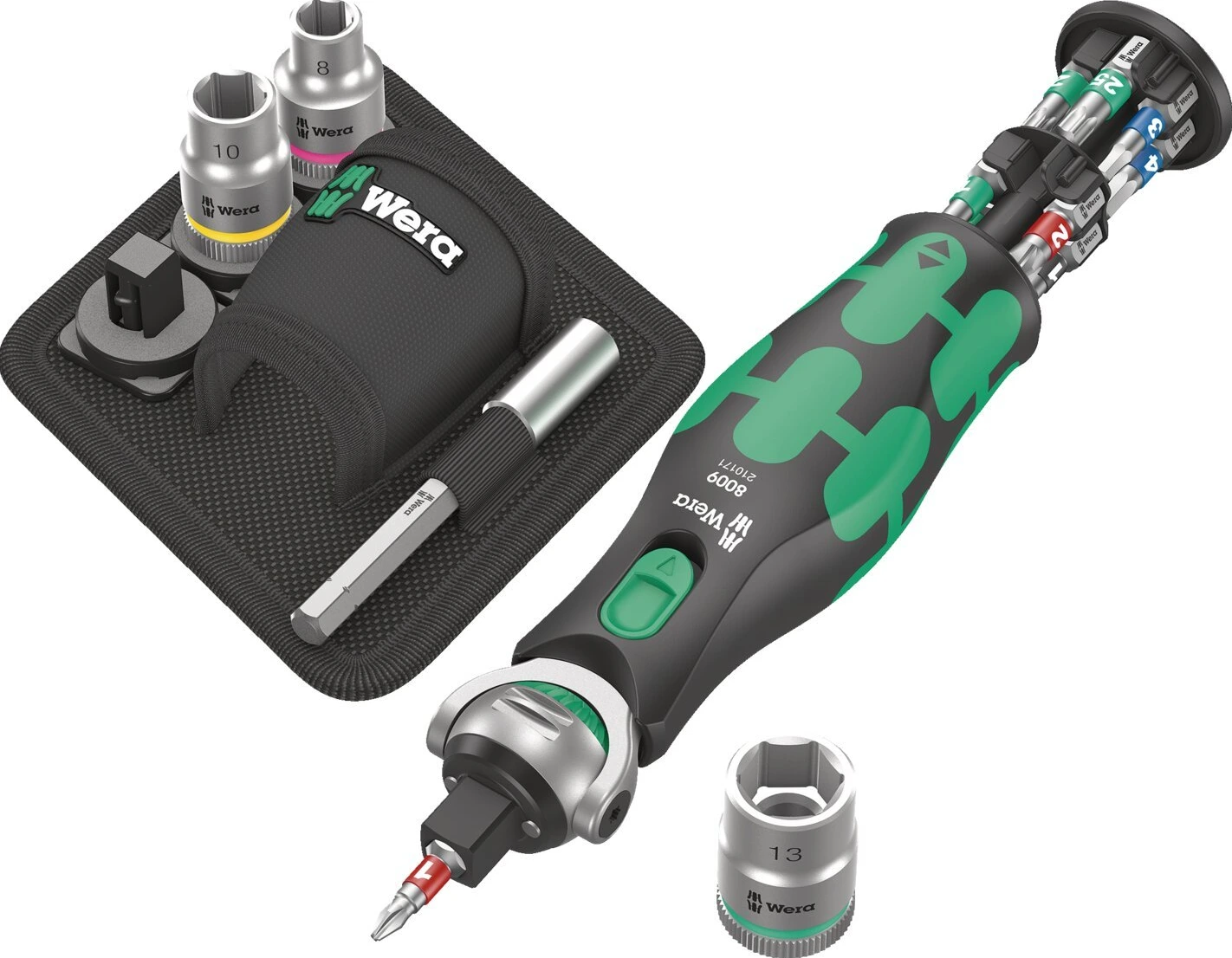 Wera, Zyklop Pocket set 2 with Metric sockets, Black