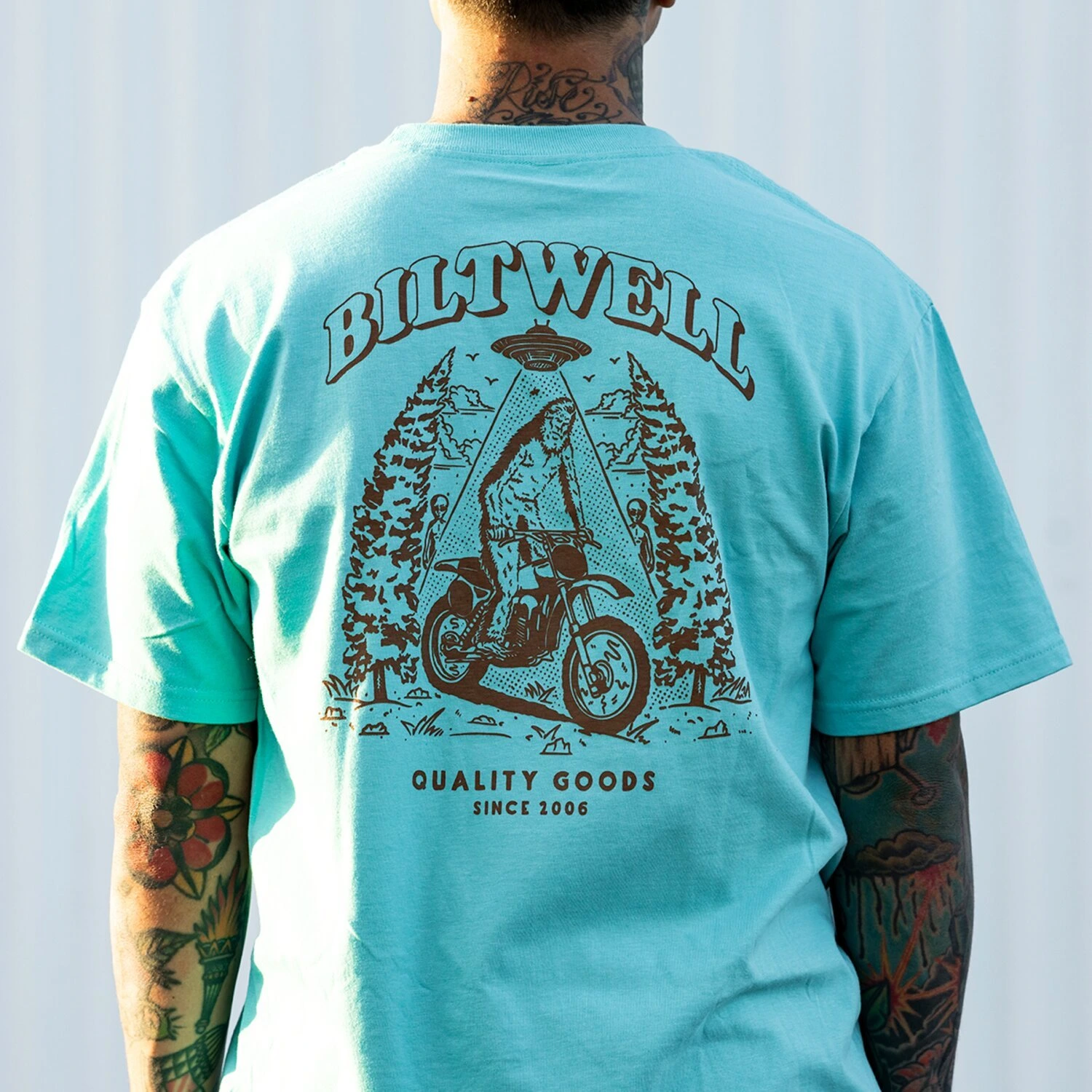 Biltwell Squatch t-shirt chalky mint, Blue, S