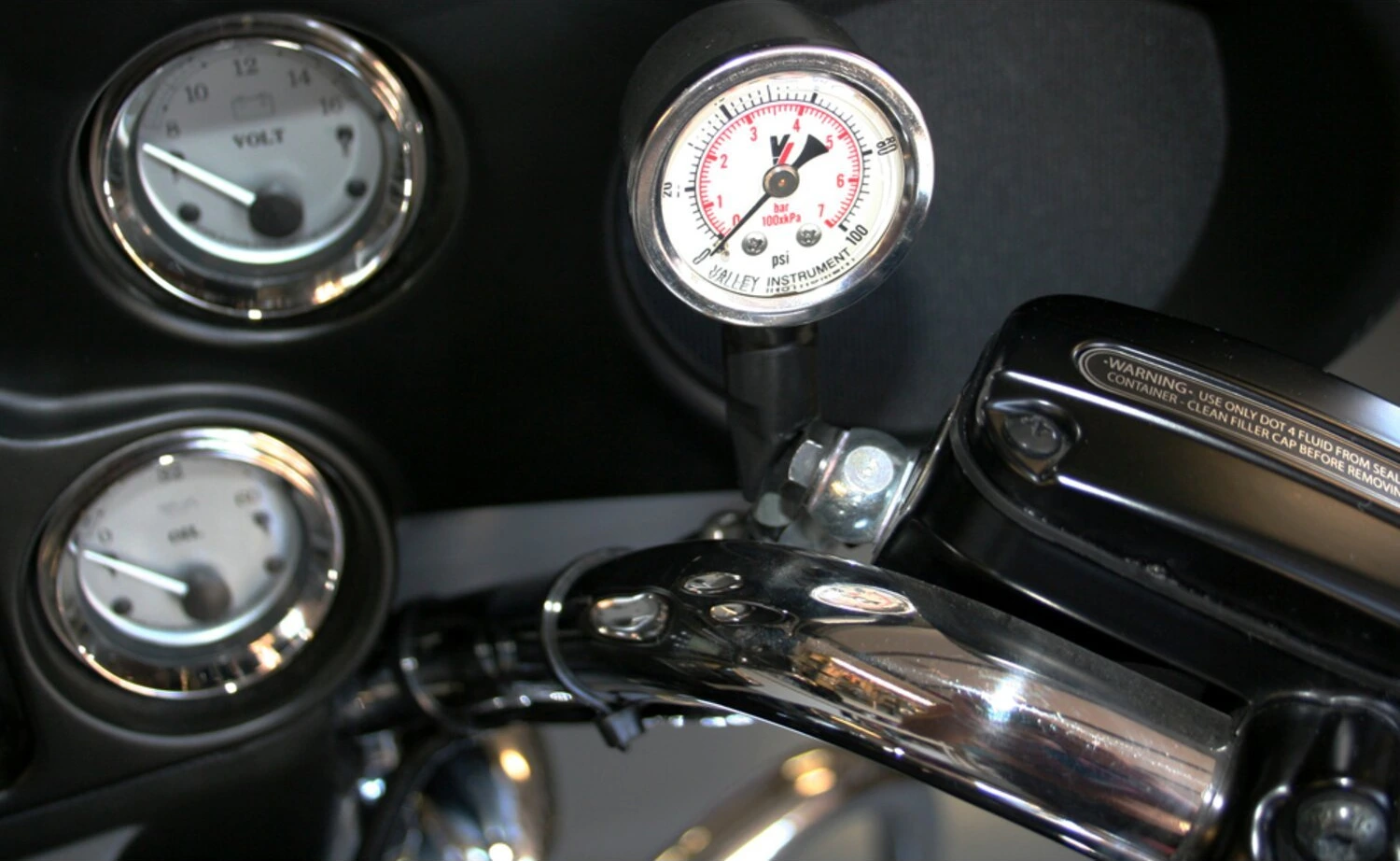 Feuling, remote oil pressure gauge kit. Stainless
