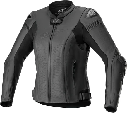 Alpinestars Leather jacket Woman Missile v2 Black/Black, 46