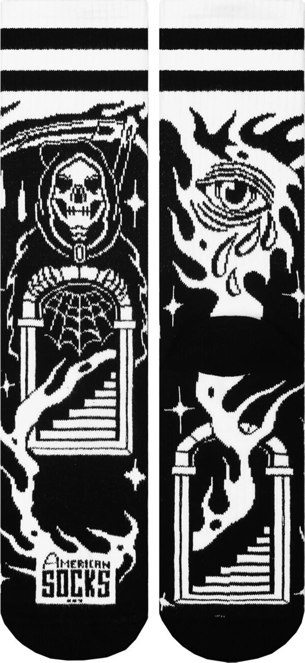 American Socks Death's Door Mid High socks, Black, One size fits most