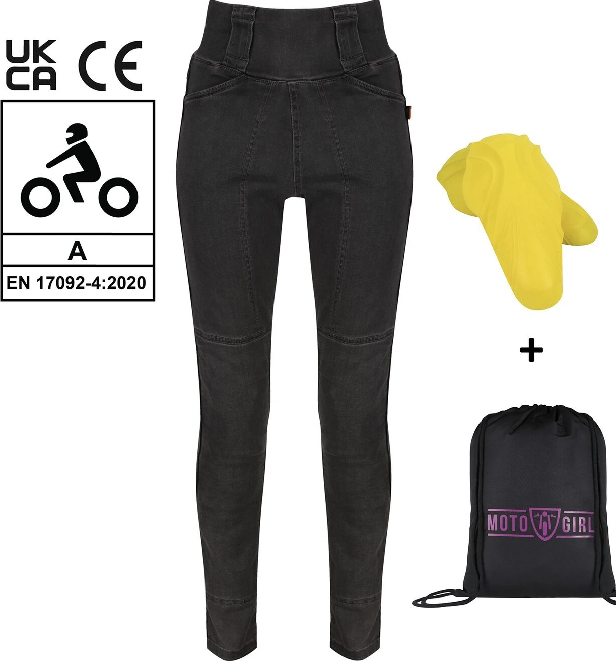 Motogirl Melissa jegging, grey, 44