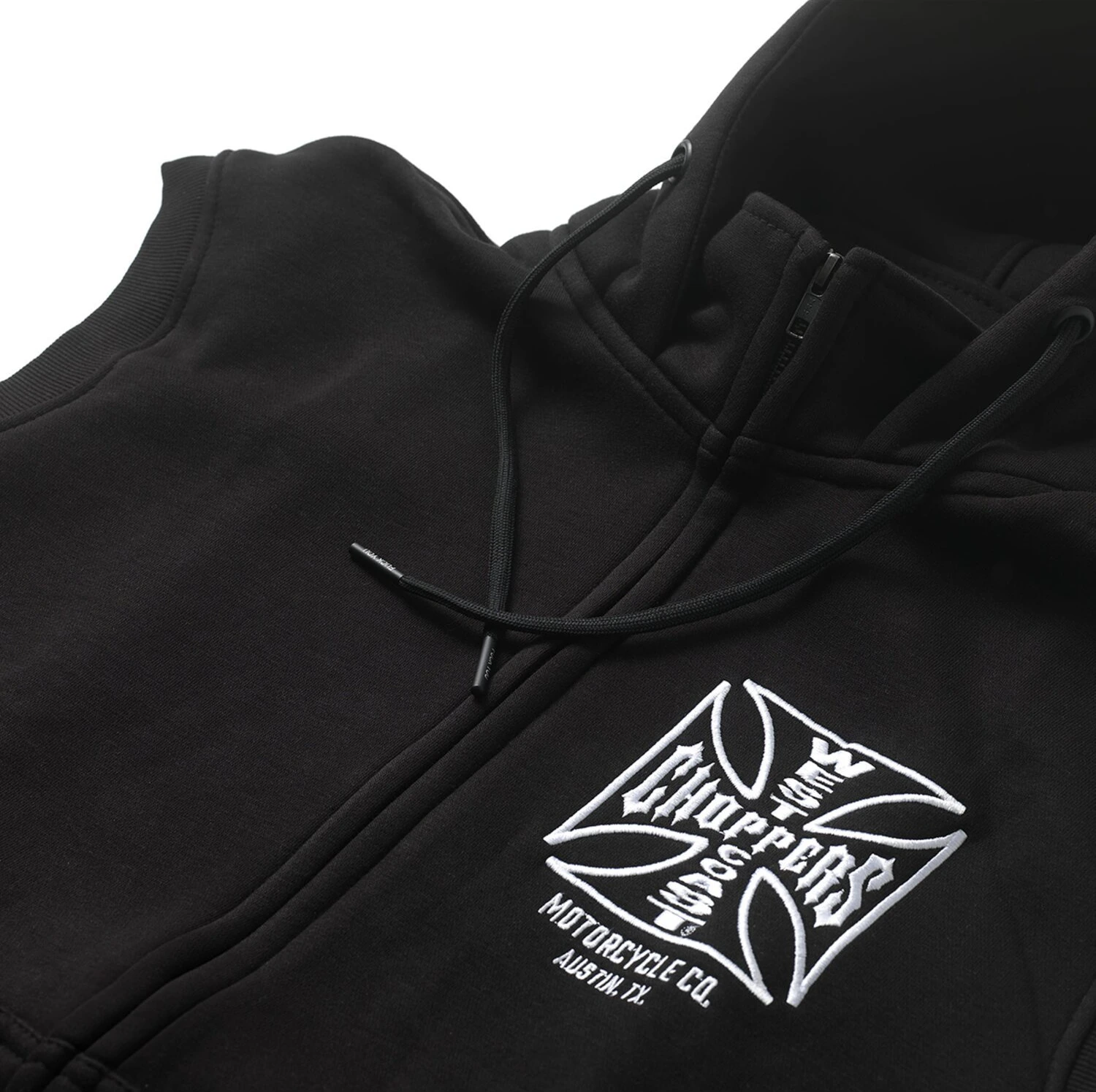 WCC OG ATX sleeveless zip hoodie, Black, S