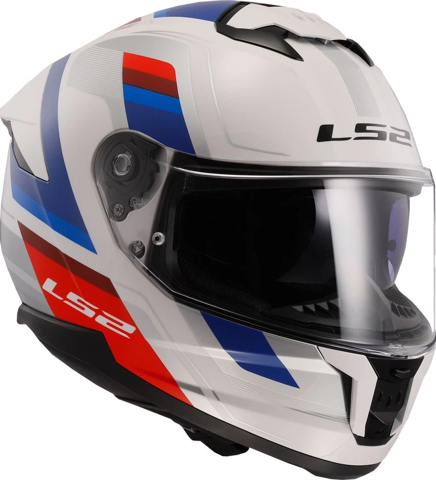LS2 FF808 STREAM II VINTAGE helmet - White Blue Red, 3XL