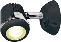 Articulated HI-POWER LED Black spotlight 12/24 V