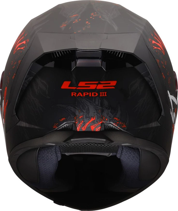 LS2 FF820 RAPID III KAIJU 2 Helmet - Black Red White, 3XL