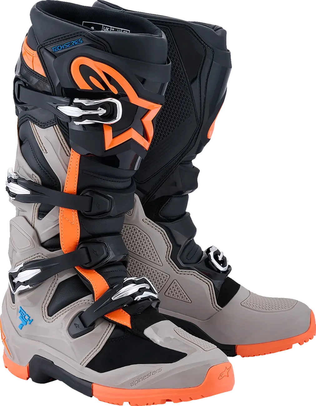BOOT TECH 7 ENDURO BK/WRM GRY/ORG FL 7