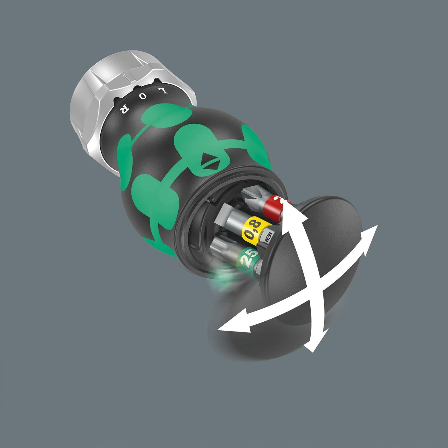 Wera Kraftform Kompakt Stubby magazin with rachet, Black