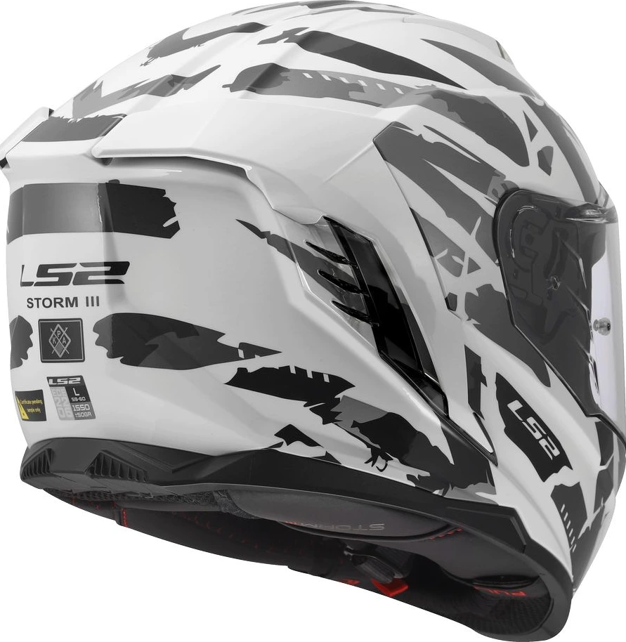 LS2 FF818 STORM III KAOS Helmet - L, White Grey