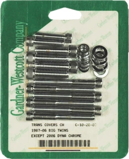 GW, transmission side cover screw kit. Chrome Allen head