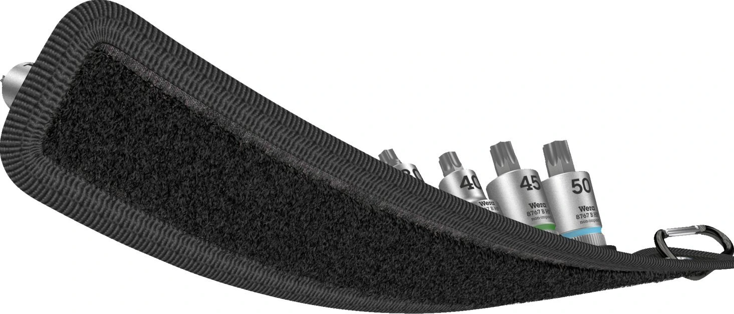 Wera socket belt with 1/4" drive Torx® socket bits, Black