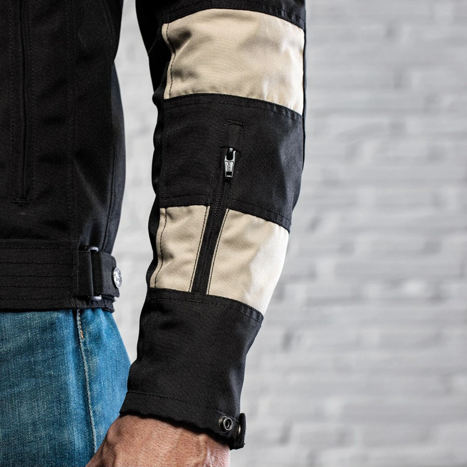 Holy Freedom Prison jacket, Black, off Black, white, M