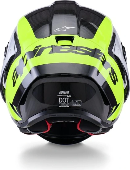 Alpinestars Helmet Supertech S-R10 Arius Black/Silver/Fluo Yellow, XS