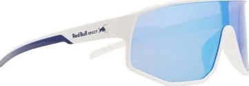 Spect Red Bull Dash Sunglasses Shiny White-Blue w Smoke Blue Mirror lens