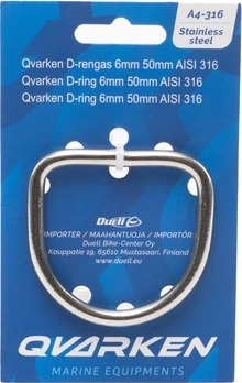 D-ring AISI316 8x50mm