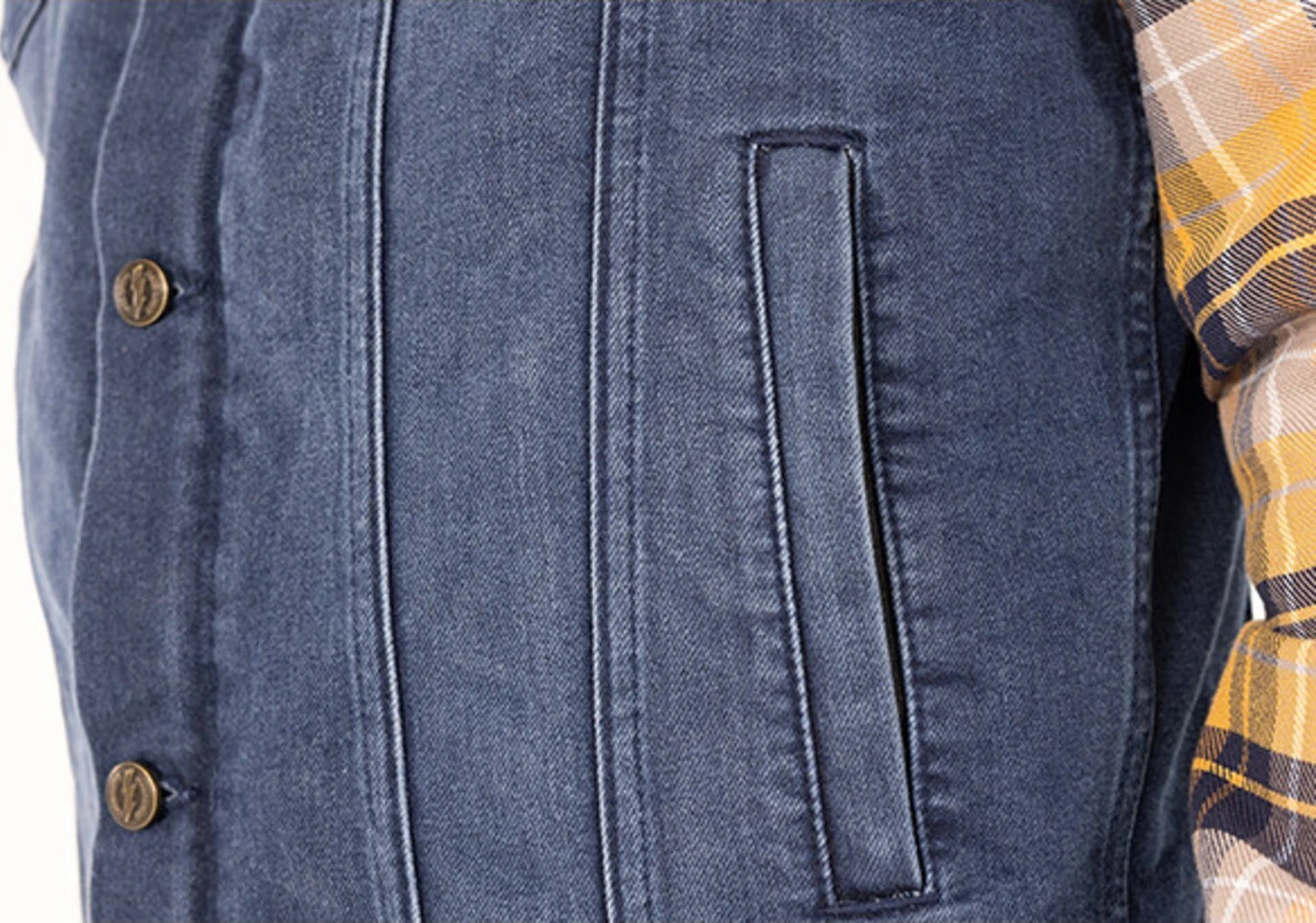 John Doe Trucker jeans vest, Blue, S